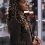 Mekia Cox The Rookie Brown Suede Jacket