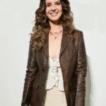 NY Fashion Week Lana Del Rey Leather Blazer