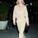 New York City Ali Larter Bomber Beige Jacket