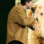 Nicholas Braun CinemaCon Brown Leather Jacket
