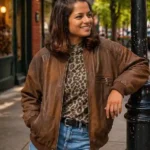 Sort Your Life Out S06 Dilly Carter Leather Bomber Jacket