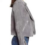 Supergirl Nicole Maines Suede Jacket Side look