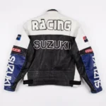 Suzuki Motorcycle Leather Racing Jacket Back