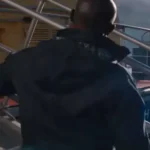Thrash Djimon Hounsou Blue Hooded Jacket Back