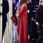 Anne Hathaway Prada 2 The Devil Wears Red Leather Coat