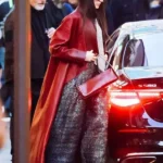 Anne Hathaway The Devil Wears Red Leather Coat