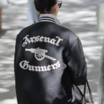 Arsenal Anne Hathaway Black Bomber Jacket