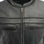 Black Leather Cafe Jacket