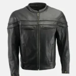 Black Leather Motorcycle Jacket Men’s