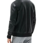 Black Men’s Cafe Racer Bomber Leather Jacket Back