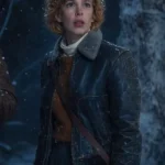 Brittany Allen The Yeti Leather Black Jacket