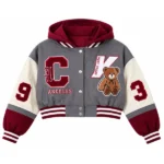 Cali Teddy Bomber Jacket - Grey Combo
