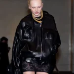 Consani Alex Met Gala Party Black Leather Jacket