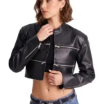 Danger Zone Faux Leather Moto Jacket