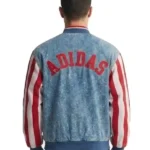 Denim Graphic Track Top Back
