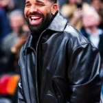 Drake Warriors Game Black Leather Jacket