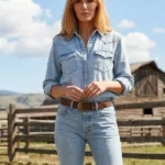 Dutton Ranch 2026 Kelly Reilly Denim Jacket