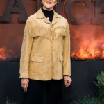 Dutton Ranch Premiere NY Annette Bening Suede Leather Jacket