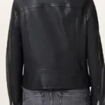 Emma Laird Back Mint S01 2026 Black Leather Biker Jacket