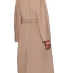 Florence Pugh Rome Brown Long Coat Back