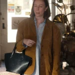 Hacks Hannah Einbinder Brown Leather Blazer