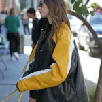 Hailey Oversized Bieber Racing Leather Jacket