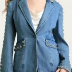 High Potential Kaitlin Olson Denim Studded Blazer