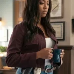 High Potential S02 Daphne Burgundy Cropped Jacket