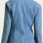 High Potential S02 Kaitlin Olson Denim Studded Blazer Back