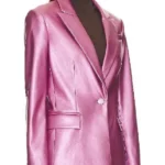 High Potential S02 Kaitlin Olson Pink Leather Blazer