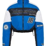 High Speed Race Puffer Jacket - Blue combo