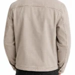 Its Not Like That Cuppa Joe Beige Denim Jacket Back