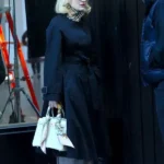 Jessica Chastain Wall Street Manhattan Black Coat