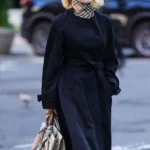 Jessica Chastain Wall Street Manhattan Black Long Coat