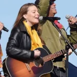Maggie Rogers Leather Black Coat