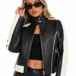 Makayla Faux Leather Moto Jacket