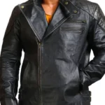 Men’s Asymmetrical Leather Jacket