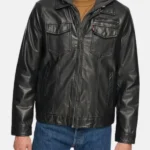 Mens Black Hooded Jacket