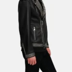 Men’s Black Leather Biker Jacket