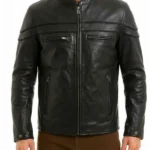 Mens Black Leather Motorcycle Jacket