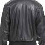 Men’s Black Leather Real Bomber Jacket