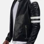Men’s Brad Black And White Leather Jacket