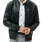 Men’s Cafe Racer Bomber Leather Jacket