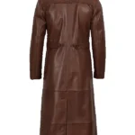 Men's Long Duster Dark Brown Leather Coat