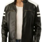 Mens Mayhem Project Cafe Racer Leather Jacket