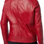 Men’s Red Cafe Racer Padded Jacket