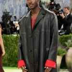 Met Gala Damson Idris Leather Coat