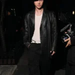 Met Gala Troye Sivan Leather Coat Black