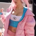 NYC Doja Cat Pink Puffer Hooded Jacket