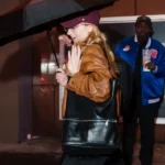 Natalia Dyer Leather Brown Jacket